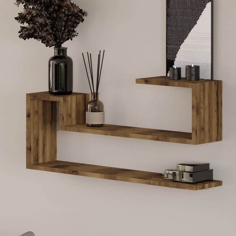 Melto seinähylly 90x41,2x17 cm - Antiikkipähkinä - Talo & remontointi - Keittiö & kylpyhuone - Keittiö & kodinhoitohuone - Keittiön sisustus - Keittiöhylly