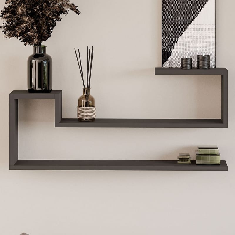 Melto seinähylly 90x41,2x17 cm - Antrasiitti - Talo & remontointi - Keittiö & kylpyhuone - Keittiö & kodinhoitohuone - Keittiön sisustus - Keittiöhylly