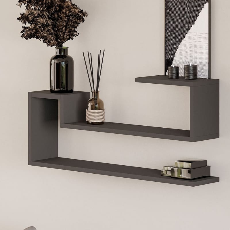 Melto seinähylly 90x41,2x17 cm - Antrasiitti - Talo & remontointi - Keittiö & kylpyhuone - Keittiö & kodinhoitohuone - Keittiön sisustus - Keittiöhylly