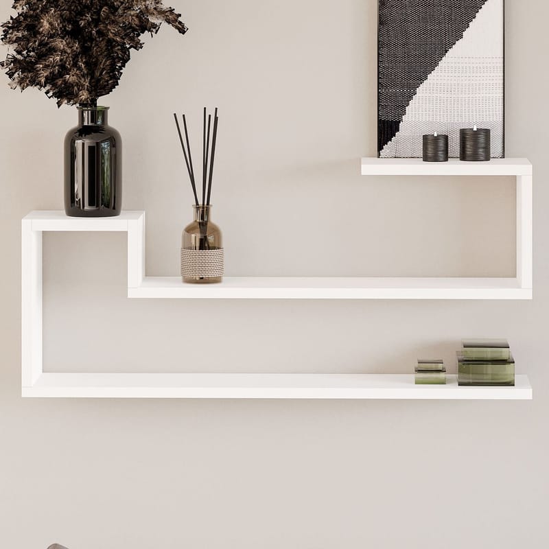 Melto seinähylly 90x41,2x17 cm - Valkoinen - Talo & remontointi - Keittiö & kylpyhuone - Keittiö & kodinhoitohuone - Keittiön sisustus - Keittiöhylly