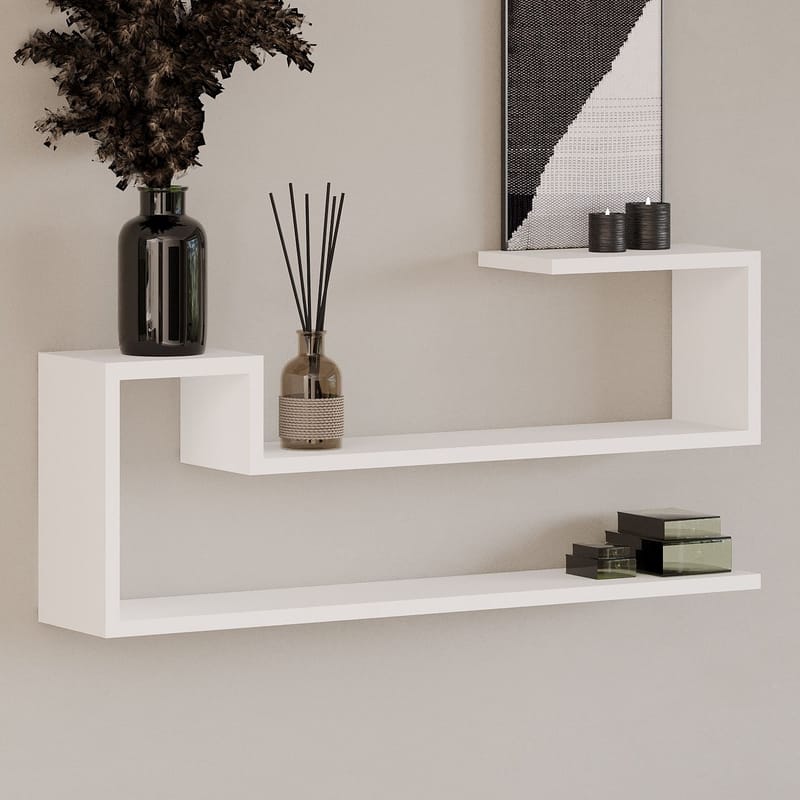 Melto seinähylly 90x41,2x17 cm - Valkoinen - Talo & remontointi - Keittiö & kylpyhuone - Keittiö & kodinhoitohuone - Keittiön sisustus - Keittiöhylly