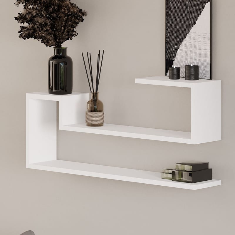 Melto seinähylly 90x41,2x17 cm - Valkoinen - Talo & remontointi - Keittiö & kylpyhuone - Keittiö & kodinhoitohuone - Keittiön sisustus - Keittiöhylly