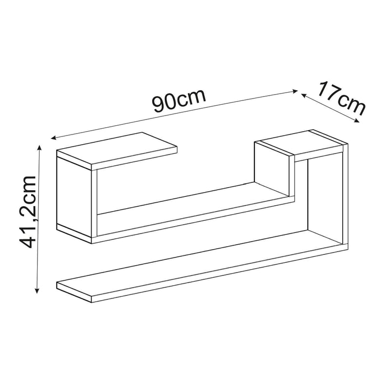 Melto seinähylly 90x41,2x17 cm - Valkoinen - Talo & remontointi - Keittiö & kylpyhuone - Keittiö & kodinhoitohuone - Keittiön sisustus - Keittiöhylly