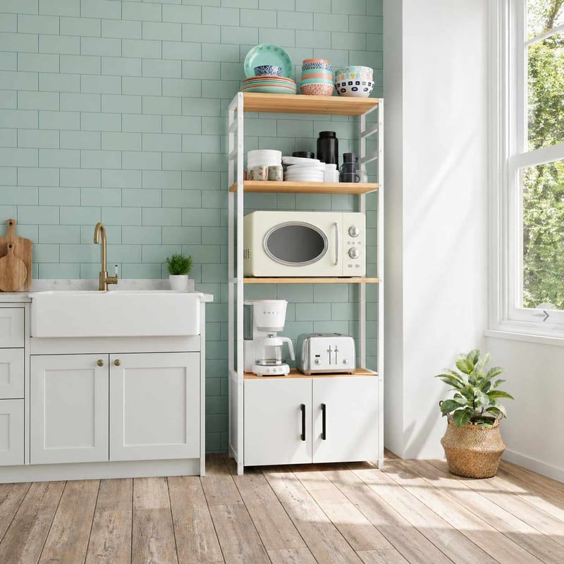 Monikäyttöhylly Hanah Home Modu (56 x 138 x 30 cm) Atlantic Pine - Atlantic Pine - Talo & remontointi - Keittiö & kylpyhuone - Keittiö & kodinhoitohuone - Keittiön sisustus - Keittiöhylly