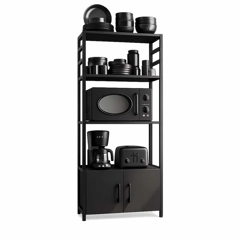 Monikäyttöhylly Hanah Home Modu (56 x 138 x 30 cm) Musta, Musta