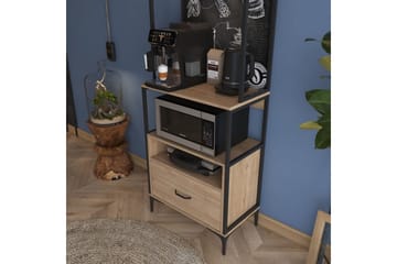 Monikäyttöinen kaappi Cerreta 154 (70 x 206,8 x 40 cm) - Ruskea - Talo & remontointi - Keittiö & kylpyhuone - Keittiö & kodinhoitohuone - Keittiön sisustus - Keittiökaappi