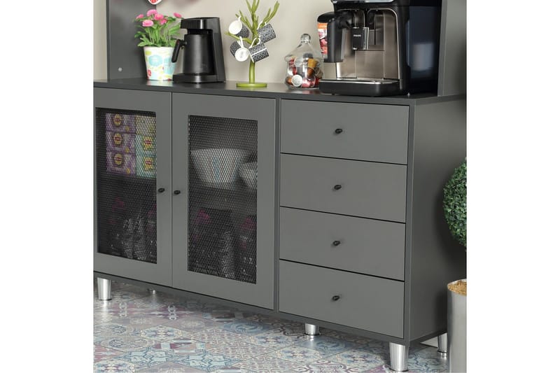 Monikäyttöinen kaappi Jatin Antrasiitti - Antrasiitti - Talo & remontointi - Keittiö & kylpyhuone - Keittiö & kodinhoitohuone - Keittiön sisustus - Keittiökaappi