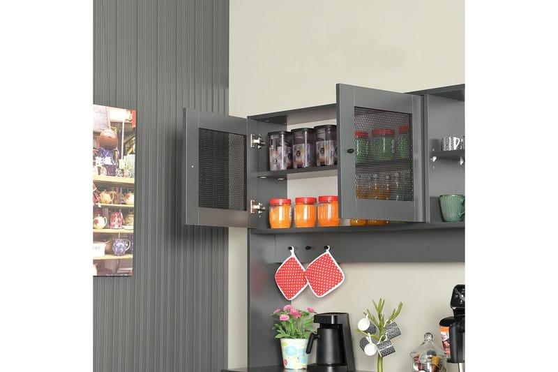 Monikäyttöinen kaappi Jatin Antrasiitti - Antrasiitti - Talo & remontointi - Keittiö & kylpyhuone - Keittiö & kodinhoitohuone - Keittiön sisustus - Keittiökaappi
