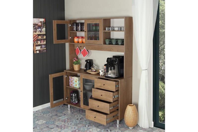 Monikäyttöinen kaappi Jatin Kaukasian Tammi - Kaukasian Tammi - Talo & remontointi - Keittiö & kylpyhuone - Keittiö & kodinhoitohuone - Keittiön sisustus - Keittiökaappi