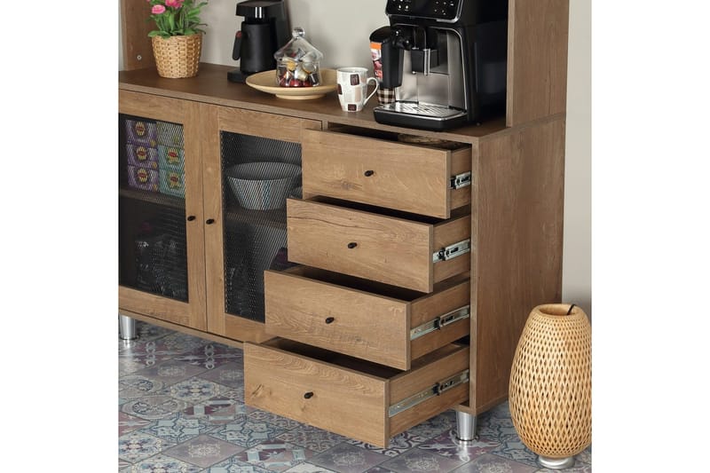 Monikäyttöinen kaappi Jatin Kaukasian Tammi - Kaukasian Tammi - Talo & remontointi - Keittiö & kylpyhuone - Keittiö & kodinhoitohuone - Keittiön sisustus - Keittiökaappi