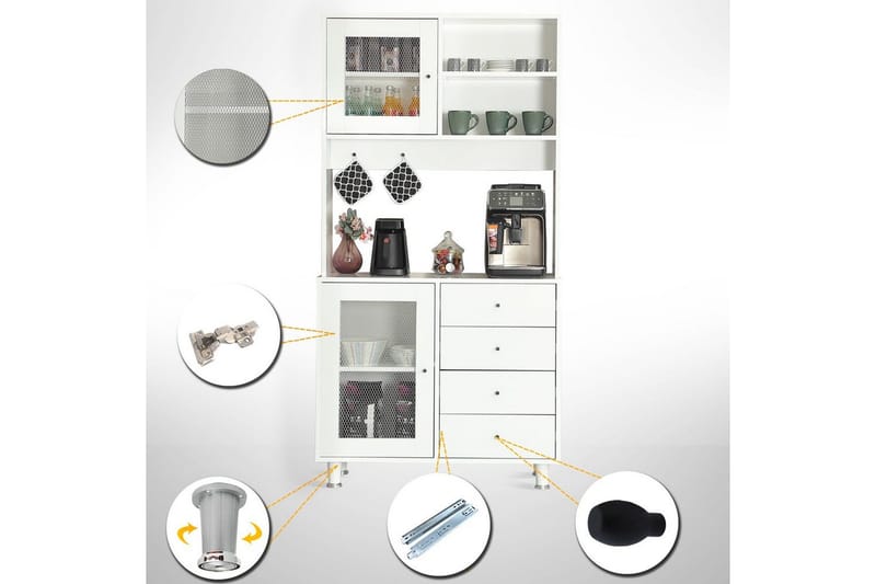 Monikäyttöinen kaappi Periorport Valkoinen - Valkoinen - Talo & remontointi - Keittiö & kylpyhuone - Keittiö & kodinhoitohuone - Keittiön sisustus - Keittiökaappi