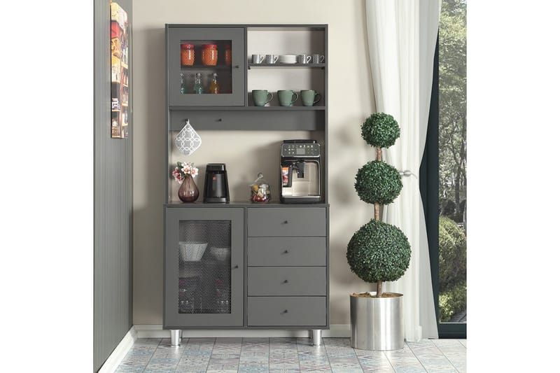 Monikäyttöinen kaappi Periorport Antrasiitti - Antrasiitti - Talo & remontointi - Keittiö & kylpyhuone - Keittiö & kodinhoitohuone - Keittiön sisustus - Keittiökaappi