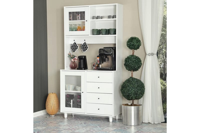 Monikäyttöinen kaappi Periorport Valkoinen - Valkoinen - Talo & remontointi - Keittiö & kylpyhuone - Keittiö & kodinhoitohuone - Keittiön sisustus - Keittiökaappi