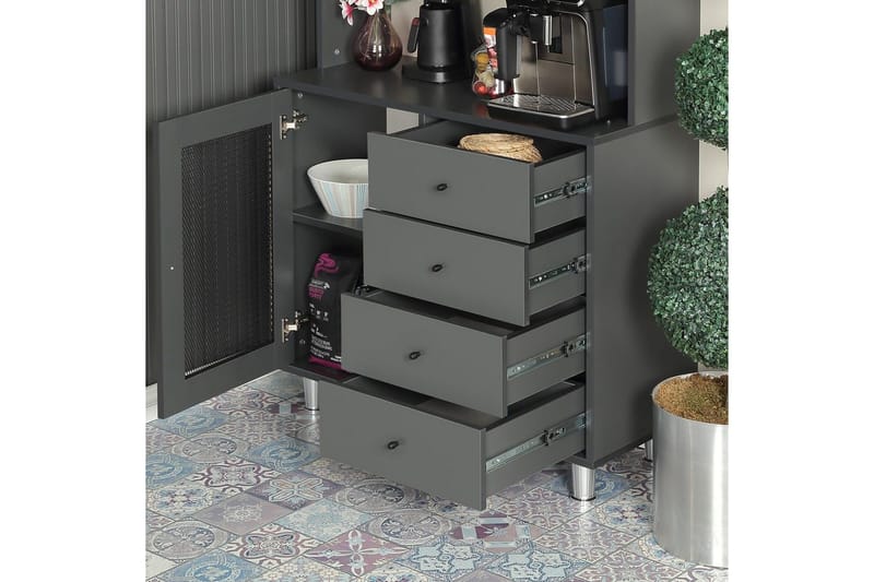 Monikäyttöinen kaappi Periorport Antrasiitti - Antrasiitti - Talo & remontointi - Keittiö & kylpyhuone - Keittiö & kodinhoitohuone - Keittiön sisustus - Keittiökaappi