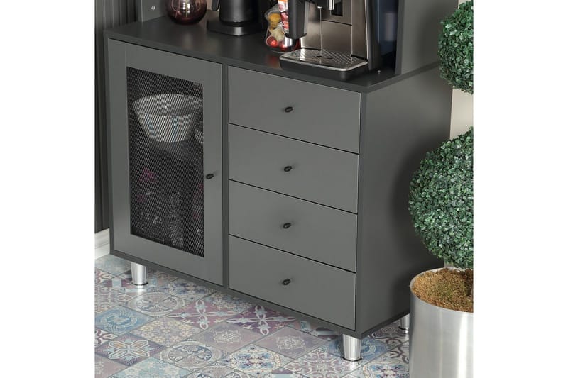 Monikäyttöinen kaappi Periorport Antrasiitti - Antrasiitti - Talo & remontointi - Keittiö & kylpyhuone - Keittiö & kodinhoitohuone - Keittiön sisustus - Keittiökaappi