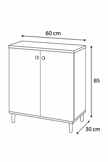Monitoimikaappi Hanah Home Peka Cabinet (60 x 85 x 30 cm) Valkoinen - Valkoinen - Talo & remontointi - Keittiö & kylpyhuone - Keittiö & kodinhoitohuone - Keittiön sisustus - Keittiökaappi