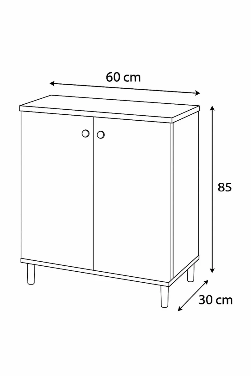 Monitoimikaappi Hanah Home Peka Cabinet (60 x 85 x 30 cm) Mänty - Mänty - Talo & remontointi - Keittiö & kylpyhuone - Keittiö & kodinhoitohuone - Keittiön sisustus - Keittiökaappi