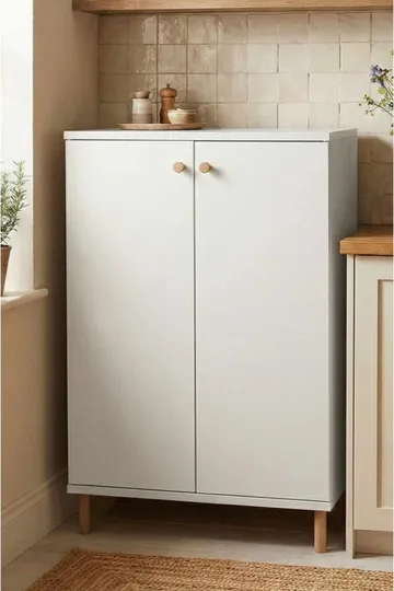 Monitoimikaappi Hanah Home Peka Cabinet (60 x 85 x 30 cm) Valkoinen - Valkoinen - Talo & remontointi - Keittiö & kylpyhuone - Keittiö & kodinhoitohuone - Keittiön sisustus - Keittiökaappi