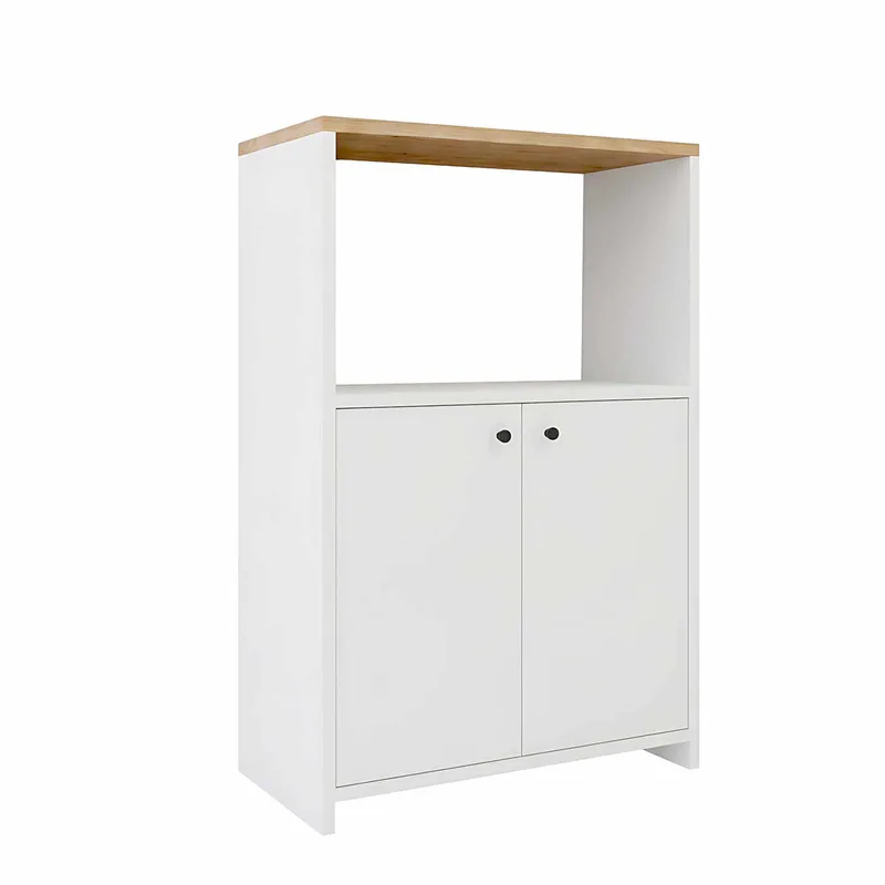 Monitoimikaappi Skye Decor Bren (68,6 x 86,8 x 35 cm) Luonnonvalkoinen, Luonnonväri ja valkoinen