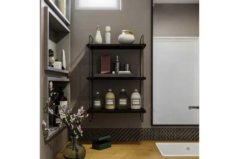 Pulalis Seinätila 40 cm - Antrasiitti - Säilytys - Hylly