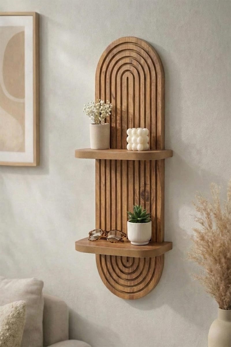 Savik seinähylly 26x35x13 cm - Tammi - Talo & remontointi - Keittiö & kylpyhuone - Keittiö & kodinhoitohuone - Keittiön sisustus - Keittiöhylly