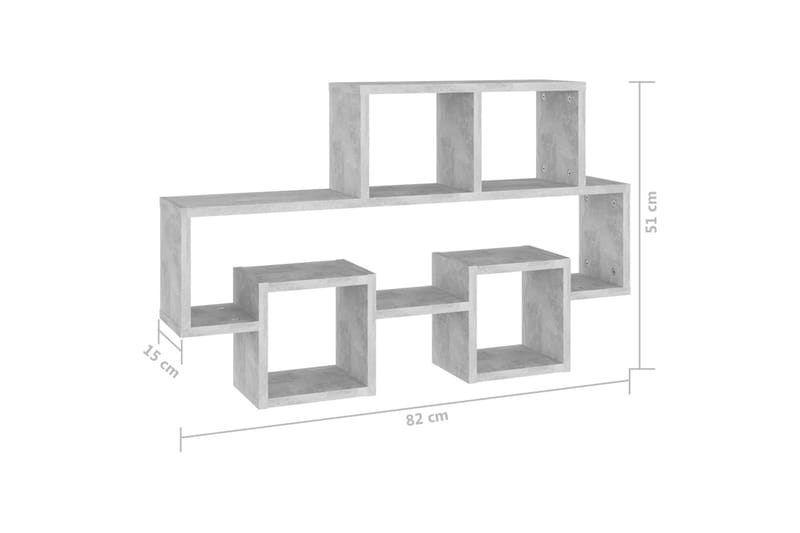 Seinähylly autonmuotoinen betoninharmaa 82x15x51 cm levy - Harmaa - Talo & remontointi - Keittiö & kylpyhuone - Keittiö & kodinhoitohuone - Keittiön sisustus - Keittiöhylly