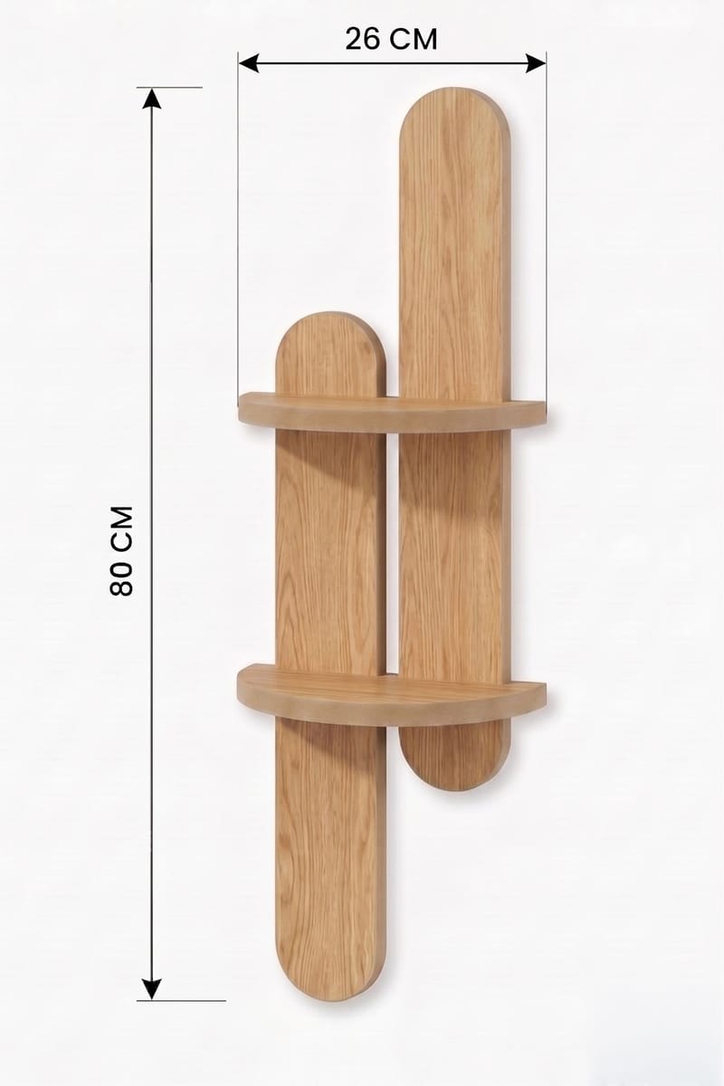 Seinähylly Homitis Armona Wall IV (26 x 80 x 13 cm) Tammi - Talo & remontointi - Keittiö & kylpyhuone - Keittiö & kodinhoitohuone - Keittiön sisustus - Keittiöhylly