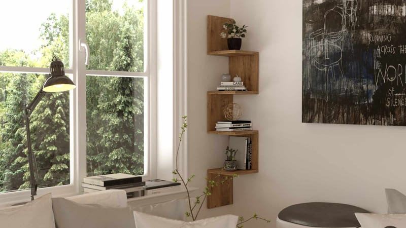 Seinähylly Skye Decor Lyra (22 x 117,2 x 22 cm) Atlantin mänty - Atlantic Pine - Talo & remontointi - Keittiö & kylpyhuone - Keittiö & kodinhoitohuone - Keittiön sisustus - Keittiöhylly