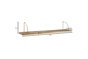 Seinähylly Wohnling massivipuuta, metallinen riippuva hylly, teollinen loft-tyyli 100 cm - 100 cm - Talo & remontointi - Keittiö & kylpyhuone - Keittiö & kodinhoitohuone - Keittiön sisustus - Keittiöhylly