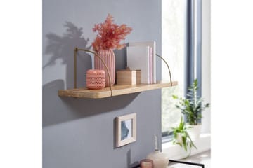 Seinähylly Wohnling massivipuuta, metallinen riippuva hylly, teollinen loft-tyyli 80 cm - 80 cm - Talo & remontointi - Keittiö & kylpyhuone - Keittiö & kodinhoitohuone - Keittiön sisustus - Keittiöhylly