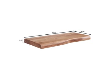 Seinähylly Wohnling puureuna, massiivipuuta, seinähylly, maalaismaistyyli 40 cm - 40 cm - Talo & remontointi - Keittiö & kylpyhuone - Keittiö & kodinhoitohuone - Keittiön sisustus - Keittiöhylly