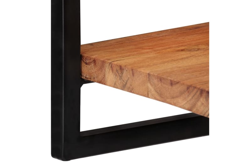 Seinähyllyt 2 kpl 25x25x35 cm täysi akasiapuu ja teräs - Ruskea - Talo & remontointi - Keittiö & kylpyhuone - Keittiö & kodinhoitohuone - Keittiön sisustus - Keittiöhylly