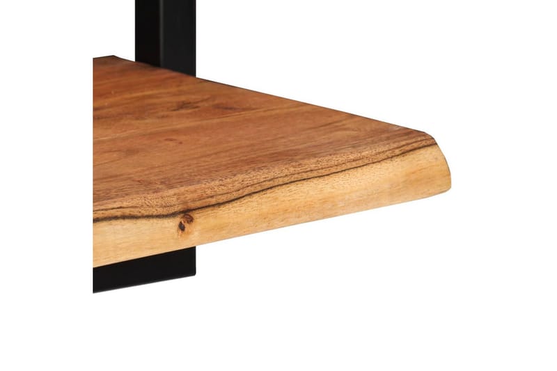 Seinähyllyt 2 kpl 25x25x35 cm täysi akasiapuu ja teräs - Ruskea - Talo & remontointi - Keittiö & kylpyhuone - Keittiö & kodinhoitohuone - Keittiön sisustus - Keittiöhylly