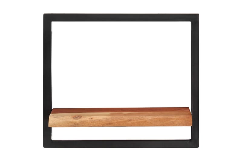 Seinähyllyt 2 kpl 40x24x35 cm täysi akasiapuu ja teräs - Ruskea - Talo & remontointi - Keittiö & kylpyhuone - Keittiö & kodinhoitohuone - Keittiön sisustus - Keittiöhylly