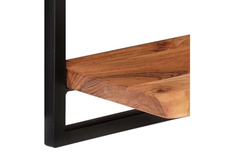 Seinähyllyt 2 kpl 40x24x35 cm täysi akasiapuu ja teräs - Ruskea - Talo & remontointi - Keittiö & kylpyhuone - Keittiö & kodinhoitohuone - Keittiön sisustus - Keittiöhylly
