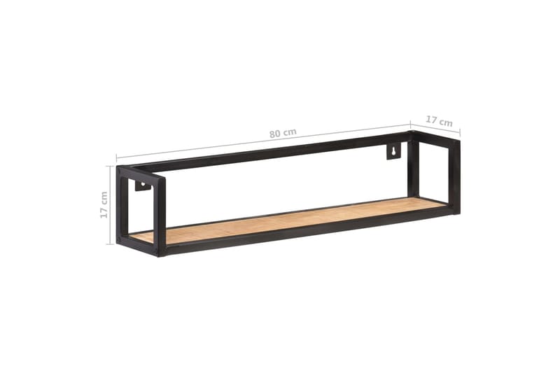 Seinähyllyt 2 kpl 80 cm karkea mangopuu - Talo & remontointi - Keittiö & kylpyhuone - Keittiö & kodinhoitohuone - Keittiön sisustus - Keittiöhylly