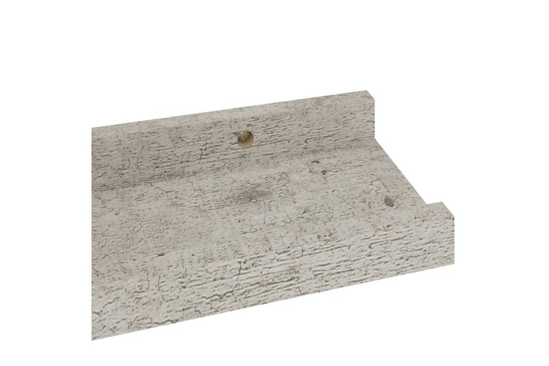 Seinähyllyt 4 kpl betoninharmaa 40x9x3 cm - Harmaa - Seinähylly - Keittiöhylly - Hylly