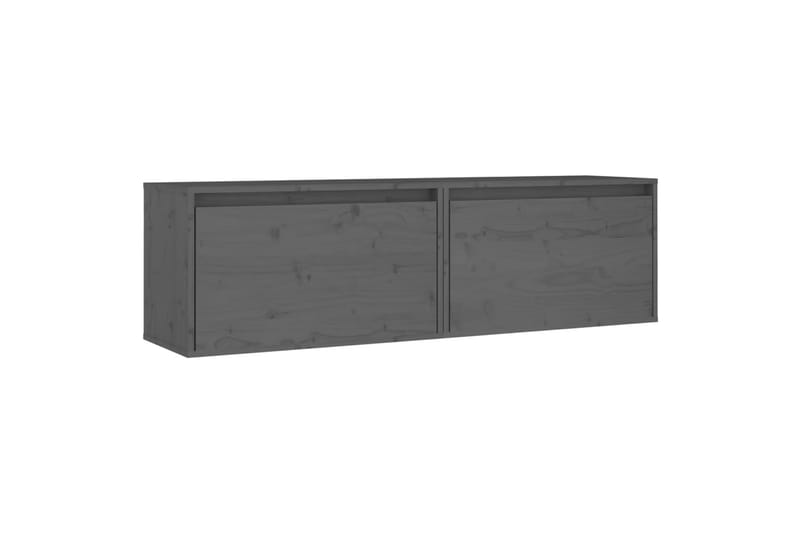 Seinäkaapit 2 kpl harmaa 60x30x35 cm täysi mänty - Harmaa - Talo & remontointi - Keittiö & kylpyhuone - Keittiö & kodinhoitohuone - Keittiön sisustus - Keittiöhylly