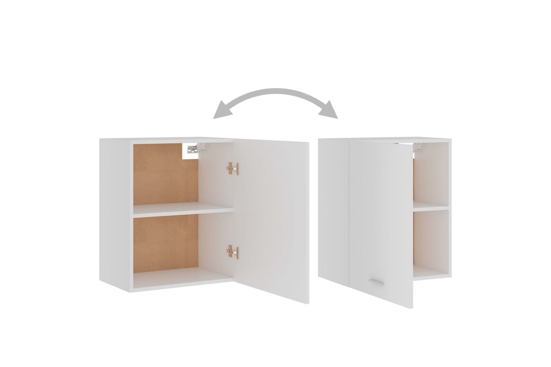 Seinäkaapit 2 kpl valkoinen 50x31x60 cm lastulevy - Valkoinen - Talo & remontointi - Keittiö & kylpyhuone - Keittiö & kodinhoitohuone - Keittiön sisustus - Keittiökaappi