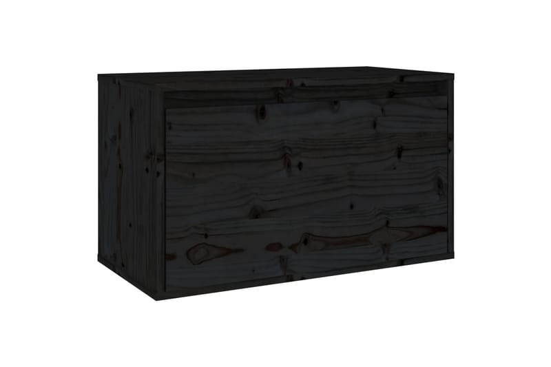 Seinäkaappi musta 60x30x35 cm täysi mänty - Musta - Talo & remontointi - Keittiö & kylpyhuone - Keittiö & kodinhoitohuone - Keittiön sisustus - Keittiöhylly
