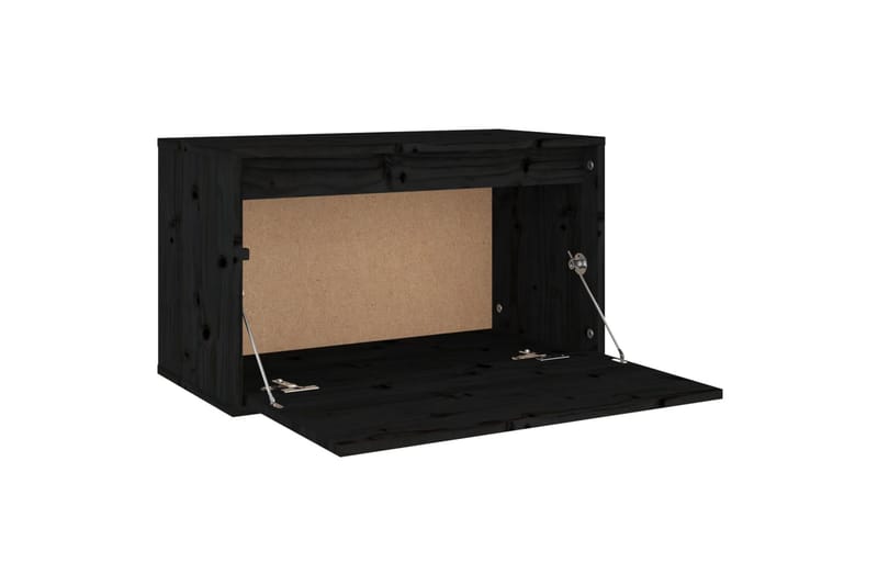Seinäkaappi musta 60x30x35 cm täysi mänty - Musta - Talo & remontointi - Keittiö & kylpyhuone - Keittiö & kodinhoitohuone - Keittiön sisustus - Keittiöhylly