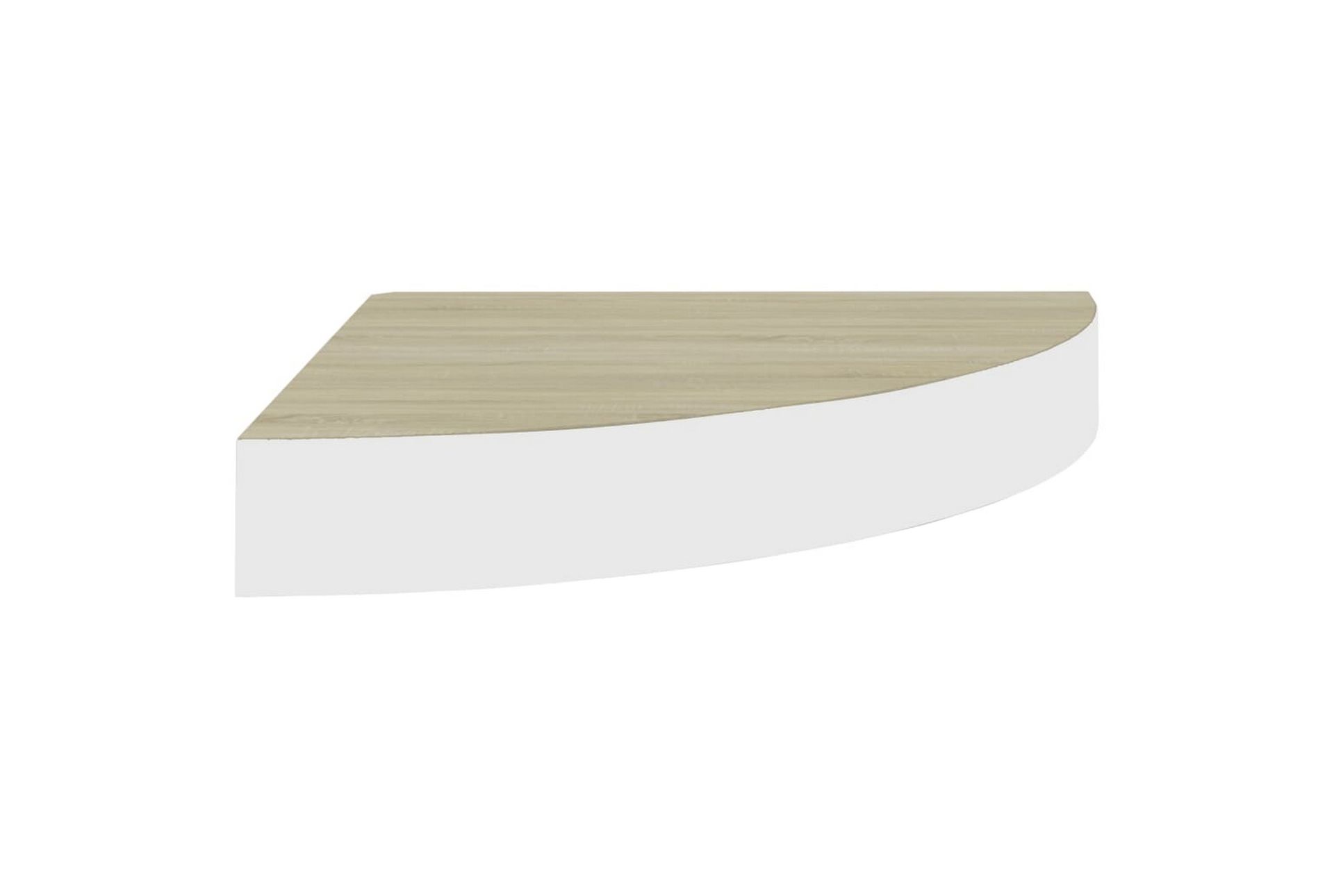 Seinäkulmahyllyt 4 kpl tammi ja valkoinen 35x35x3,8 cm MDF - Valkoinen - Talo & remontointi - Keittiö & kylpyhuone - Keittiö & kodinhoitohuone - Keittiön sisustus - Keittiöhylly