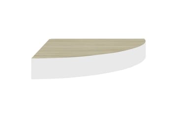 Seinäkulmahyllyt 4 kpl tammi ja valkoinen 35x35x3,8 cm MDF - Valkoinen - Talo & remontointi - Keittiö & kylpyhuone - Keittiö & kodinhoitohuone - Keittiön sisustus - Keittiöhylly