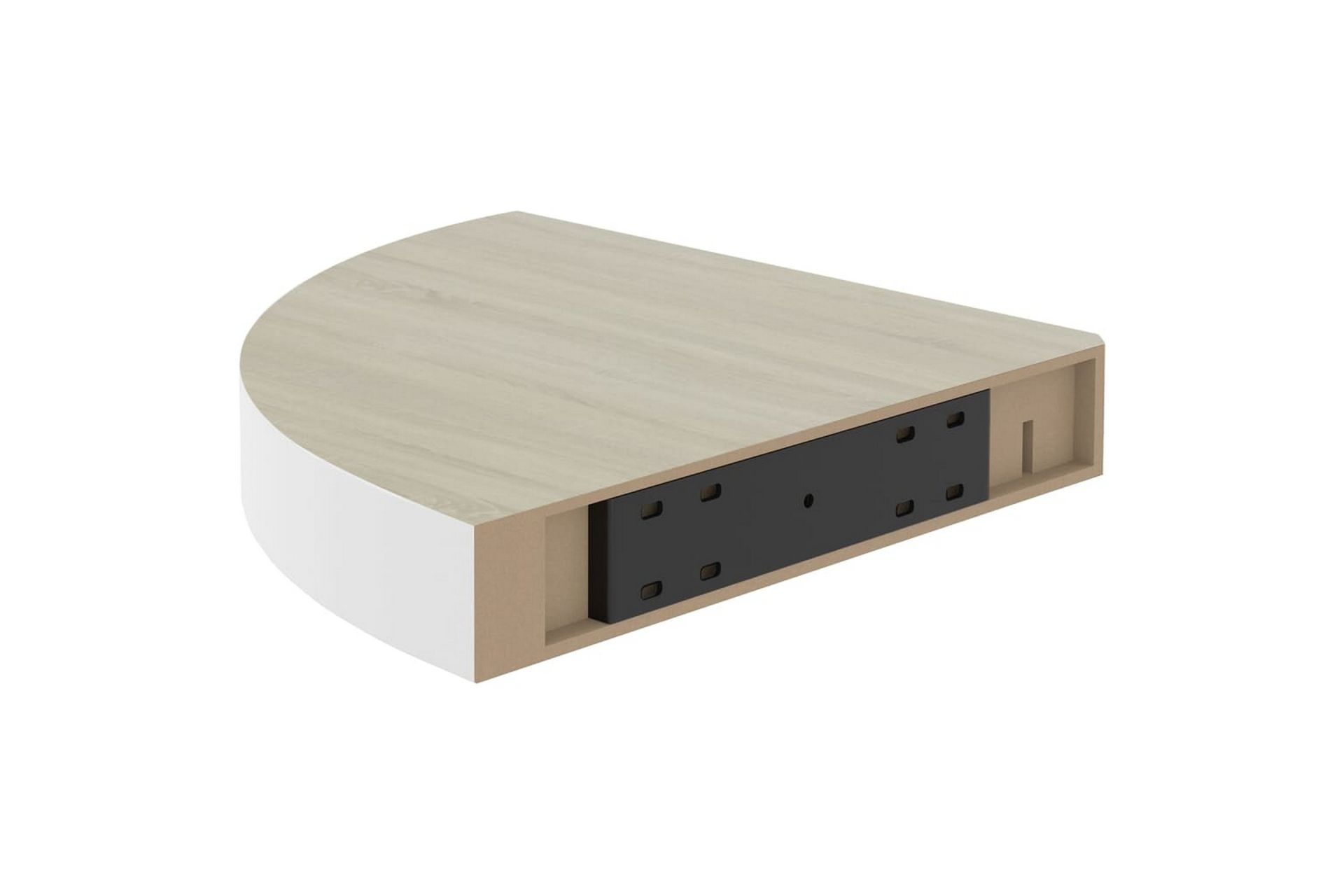Seinäkulmahyllyt 4 kpl tammi ja valkoinen 35x35x3,8 cm MDF - Valkoinen - Talo & remontointi - Keittiö & kylpyhuone - Keittiö & kodinhoitohuone - Keittiön sisustus - Keittiöhylly