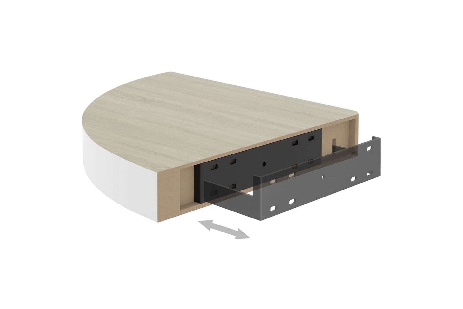 Seinäkulmahyllyt 4 kpl tammi ja valkoinen 35x35x3,8 cm MDF - Valkoinen - Talo & remontointi - Keittiö & kylpyhuone - Keittiö & kodinhoitohuone - Keittiön sisustus - Keittiöhylly