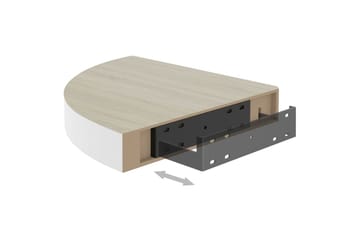 Seinäkulmahyllyt 4 kpl tammi ja valkoinen 35x35x3,8 cm MDF - Valkoinen - Talo & remontointi - Keittiö & kylpyhuone - Keittiö & kodinhoitohuone - Keittiön sisustus - Keittiöhylly