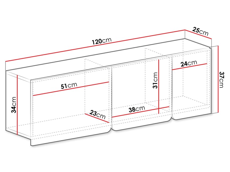 Travic Seinäkaappi 120 cm - Talo & remontointi - Keittiö & kylpyhuone - Keittiö & kodinhoitohuone - Keittiön sisustus - Keittiöhylly