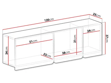 Travic Seinäkaappi 120 cm - Talo & remontointi - Keittiö & kylpyhuone - Keittiö & kodinhoitohuone - Keittiön sisustus - Keittiöhylly