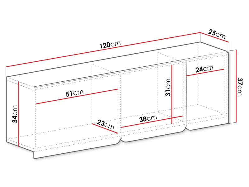 Travic Seinäkaappi 120 cm - Talo & remontointi - Keittiö & kylpyhuone - Keittiö & kodinhoitohuone - Keittiön sisustus - Keittiöhylly