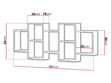 Triorana Seinähylly 161 cm - beige - Talo & remontointi - Keittiö & kylpyhuone - Keittiö & kodinhoitohuone - Keittiön sisustus - Keittiöhylly